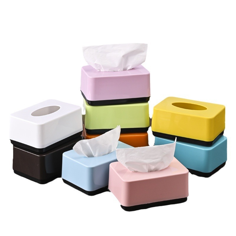 シンプルなプラスチック広告ティッシュボックスカスタムロゴホテルトイレナプキン箱長方形引き出し箱卸売り|undefined