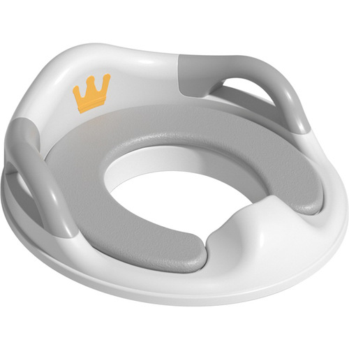 Crown Children's Toilet Seat with Toilet Bowl Ring Anti-Slip Anti-Splashing Handle Assist Toilet Seat for Infants and Toddlers