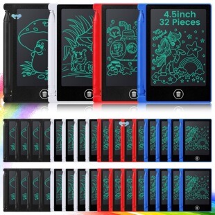 32Pcs Mini Lcd Writing Tablet 4.5 Reusable Drawing and Cross Border