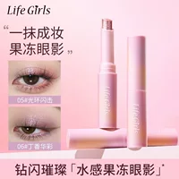 Тени для век Life Girls Watery Jelly, перламутровые тонкие вспышки, подчеркивающие естественный цвет, долговечные водостойкие тени для век Lazy Eyeshadow Stick
