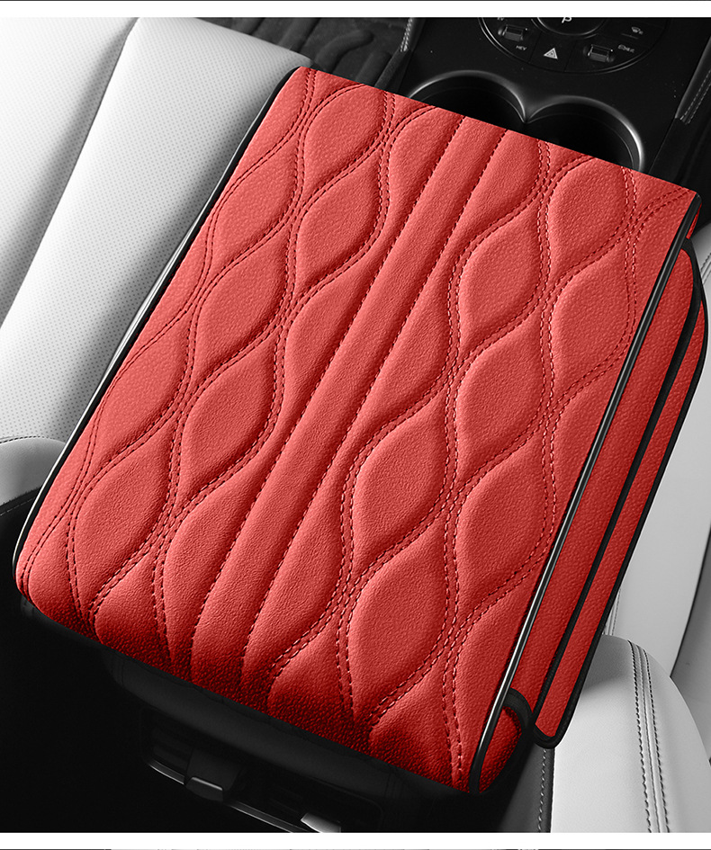 2026 New Car Interior Accessories Nappa Pattern Eco-Leather Armrest Box Mat
