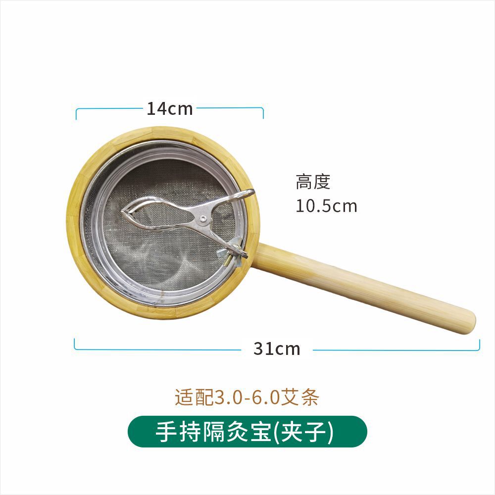 Moxa Stick Holder Bamboo Moxibustion Tool Set for Ginger Moxa Warming Therapy in use