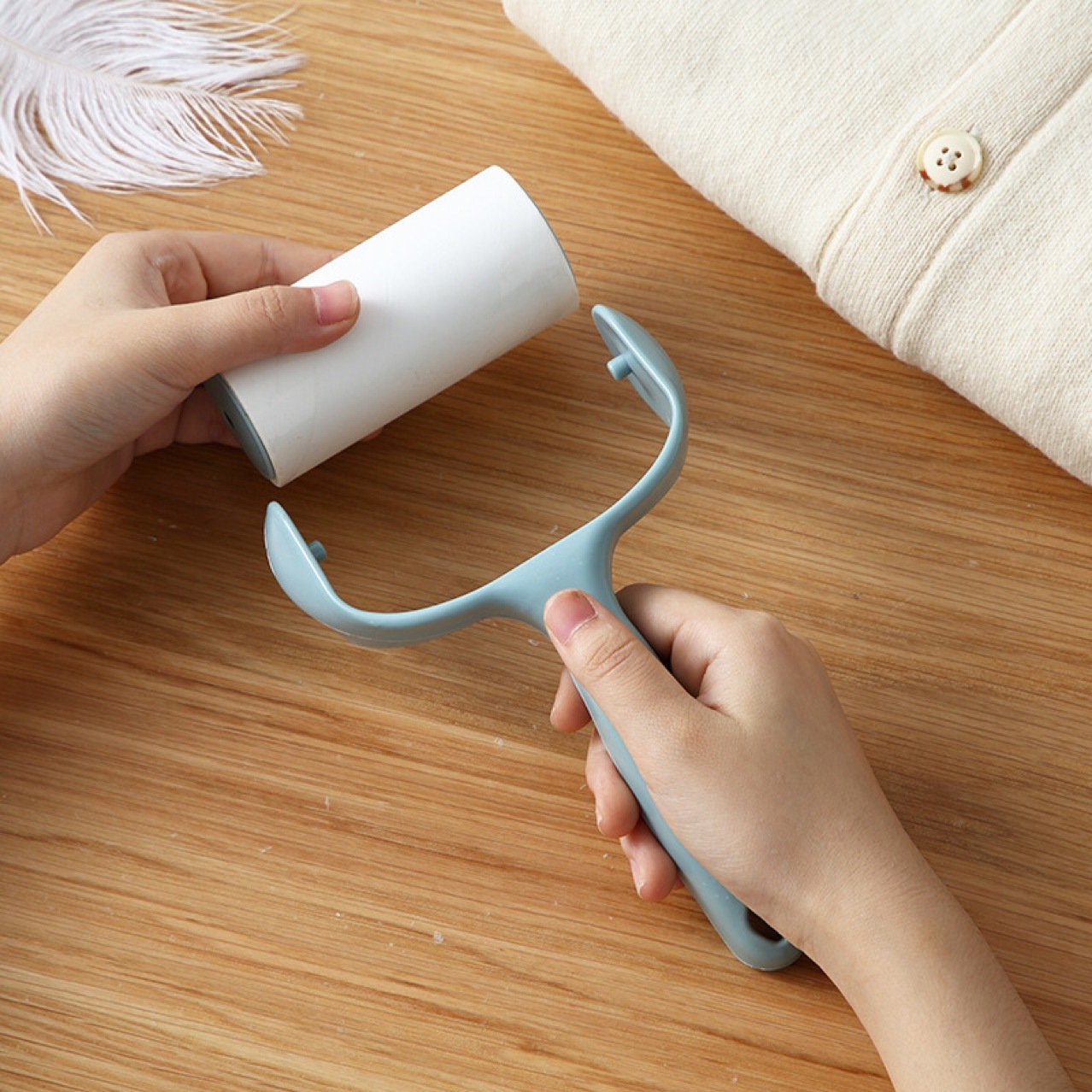 滚筒试毡毛器家用衣物粘毛滚可撕式粘毛器去毛沾头发滚刷