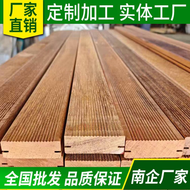 Pineapple-Patterned Anti-Corrosion Wood Flooring for Courtyard Landscaping Installation Has High Density and Strong Hardness, Available in South America and Africa