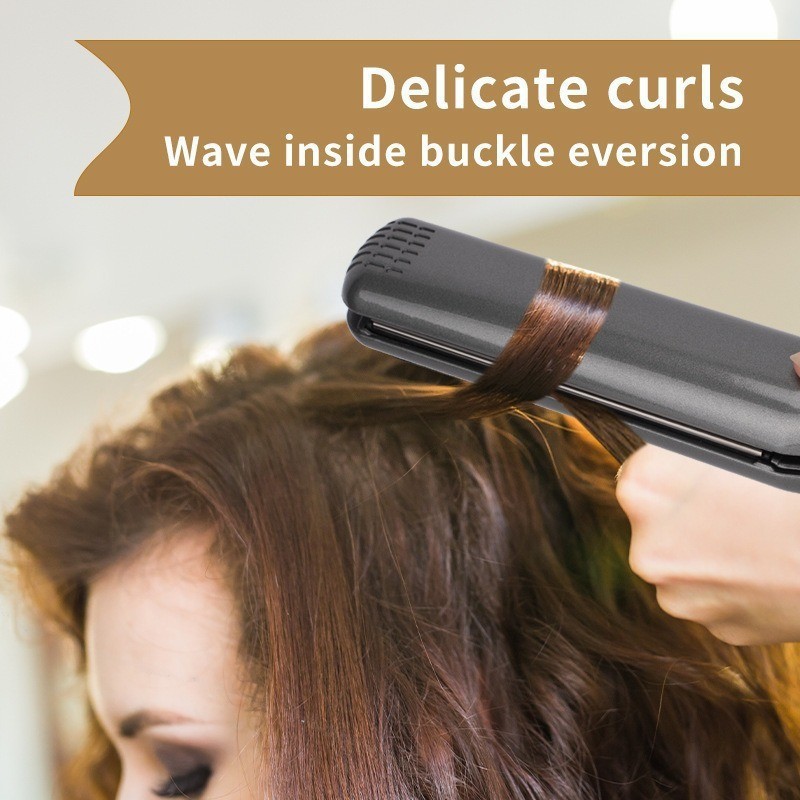 Fábrica directa de dos en cabello recto de doble propósito abrazadera de cabello rizado de doble propósito artefacto de modelado suelto casero no dañino alisador de cabello
