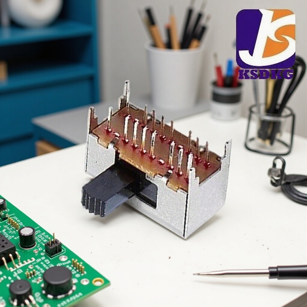 侧拨式3档拨动开关 3档直柄型滑动开关 侧插3档拨动开关4P3T