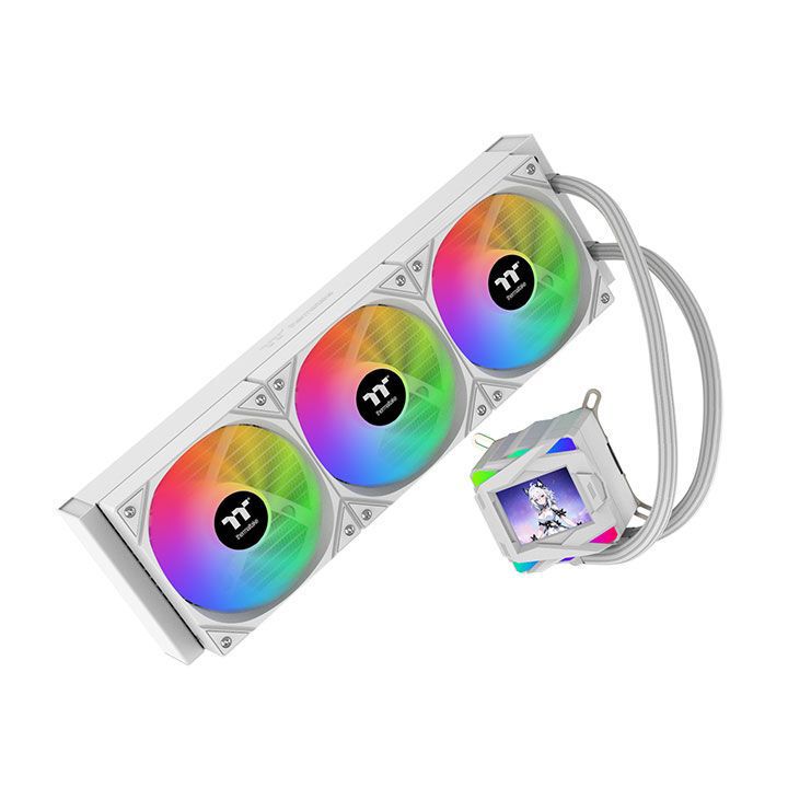 Cross-Border Desktop Computer Host Cpu Radiator Argb Lcd Digital Display Integrated Water-Cooled Silent Fan