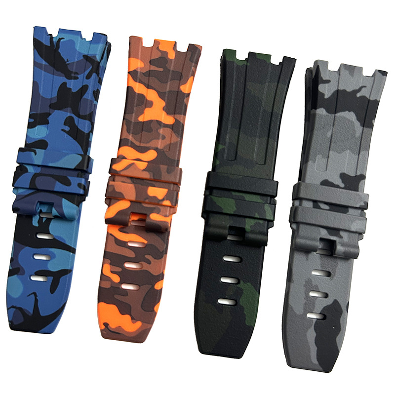 代用AP皇家橡树离岸系列15400/15202/15703 迷彩防水橡胶硅胶表带