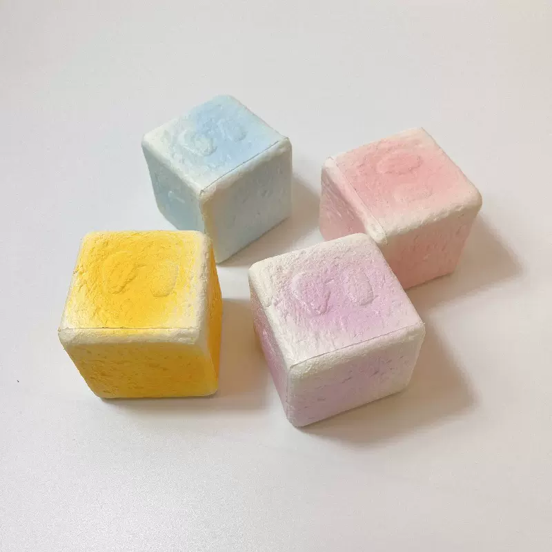 squishy超慢回弹正方块吐司面包解压玩具PU仿真方形捏捏乐摆件