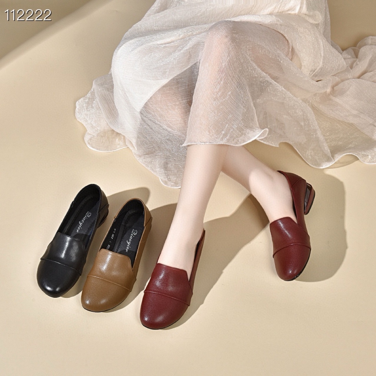 Damen Freizeitschuhe Runde Zehenpartie Blockabsatz Bequem Stil_voghion.com