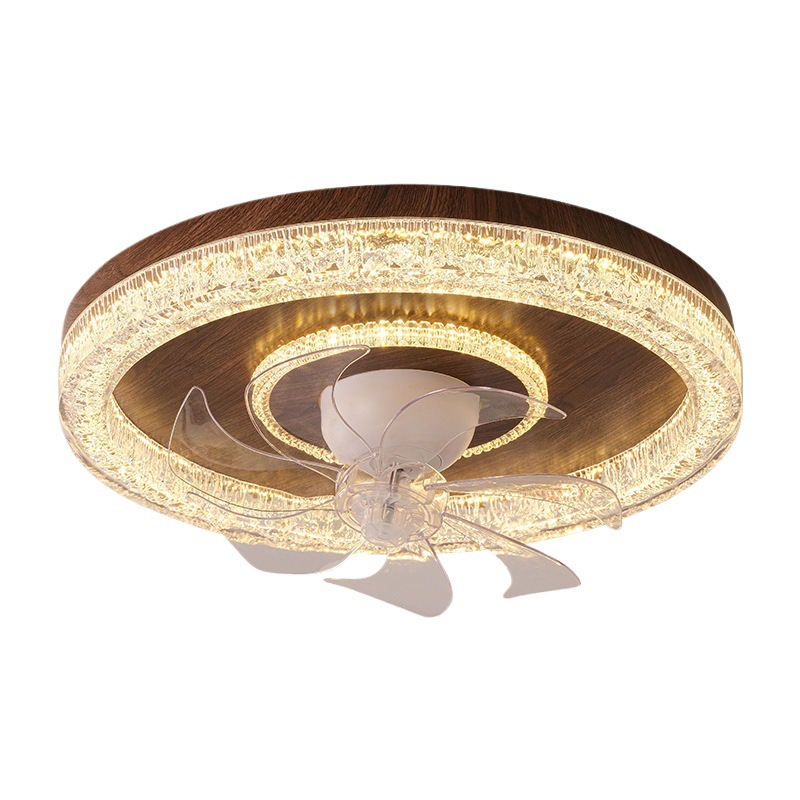 Lámpara de techo de ventilador de dormitorio de estilo antiguo, sacudiendo la cabeza de 360 grados, silencioso, retro, luz estadounidense, lujo, iluminación de habitación de alta gama