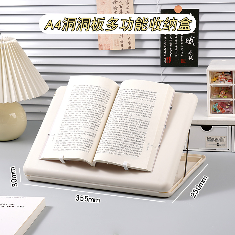 Estilo ins Morandi color dormitorio almacenamiento archivo caja A4 transparente CAJA DE INFORMACIÓN PP plástico cosméticos papelería caja