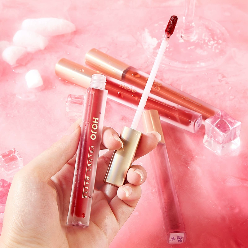 HOJO Matte lip balm, light and thin moisturizing lip gloss, lipstick, translucent shading, long-term effect