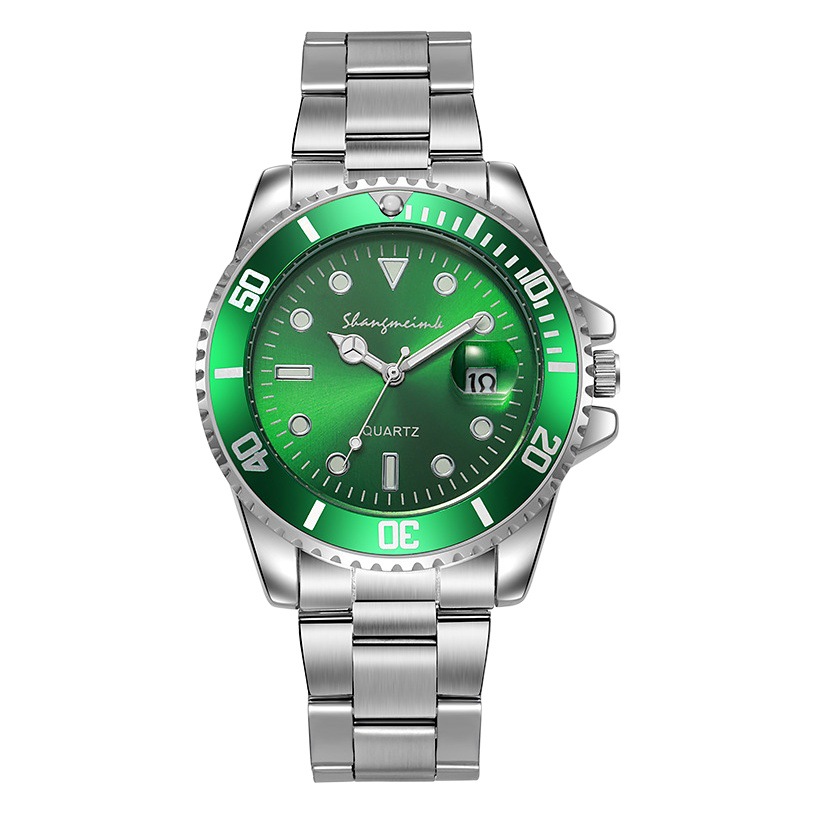 Ghost de agua verde reloj mecánico falso automático reloj de hombre calendario hueco impermeable luminoso TikTok entrega rápida de una pieza