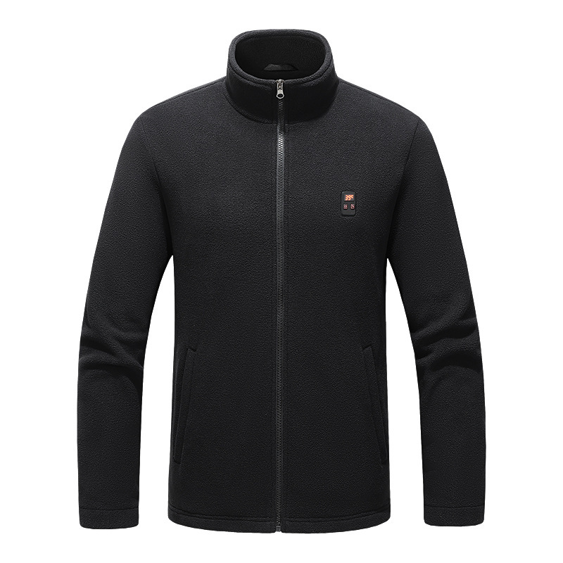 New Winter Heated Jacket Fleece Coat for Men and Women with Electric Heating, Digital Display Control, Smart Constant Temperature Heating, Stand Collar