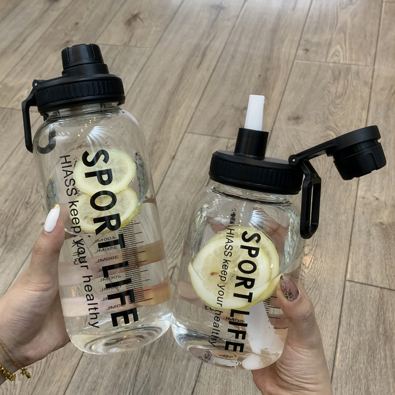 5ZV7大容量吸管玻璃水杯女可愛清新隨手杯子男學生夏天便攜情侶泡