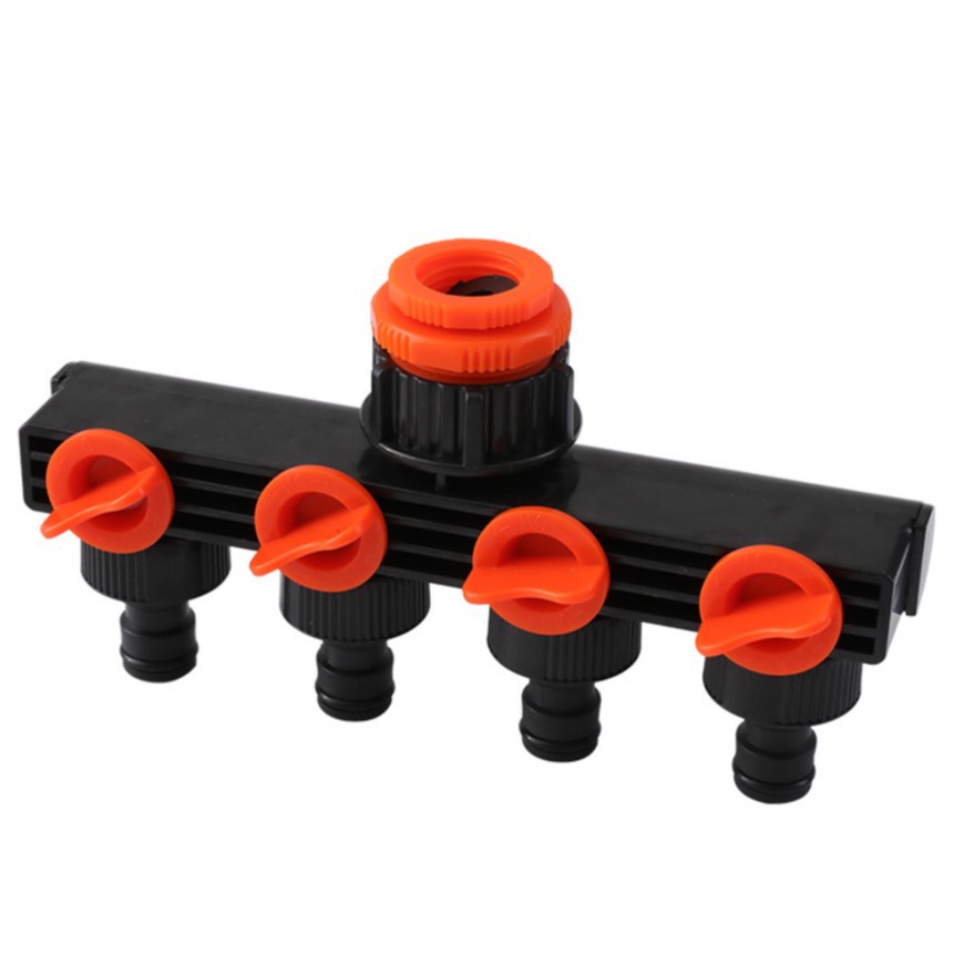 SNJUE jardín jardinería plástico hogar Válvula de cuatro vías derivación riego flor uno-cuatro pezón conector