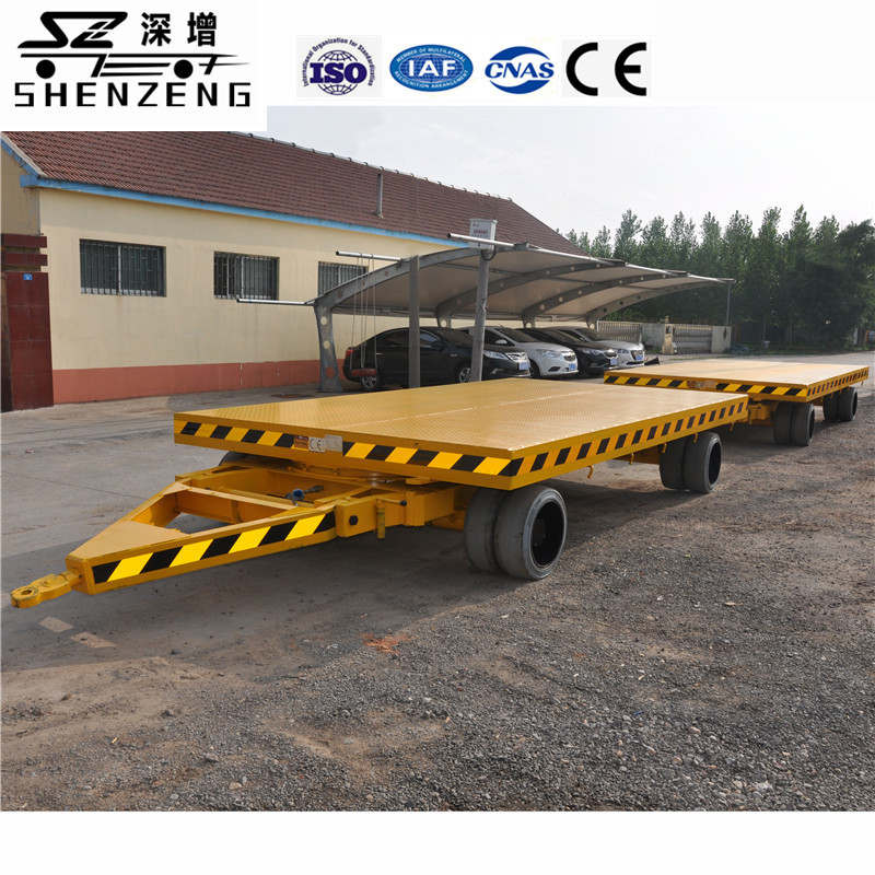 25吨重型低平板转运拖车 产内中专带转向平板车 运输拖车 全挂车