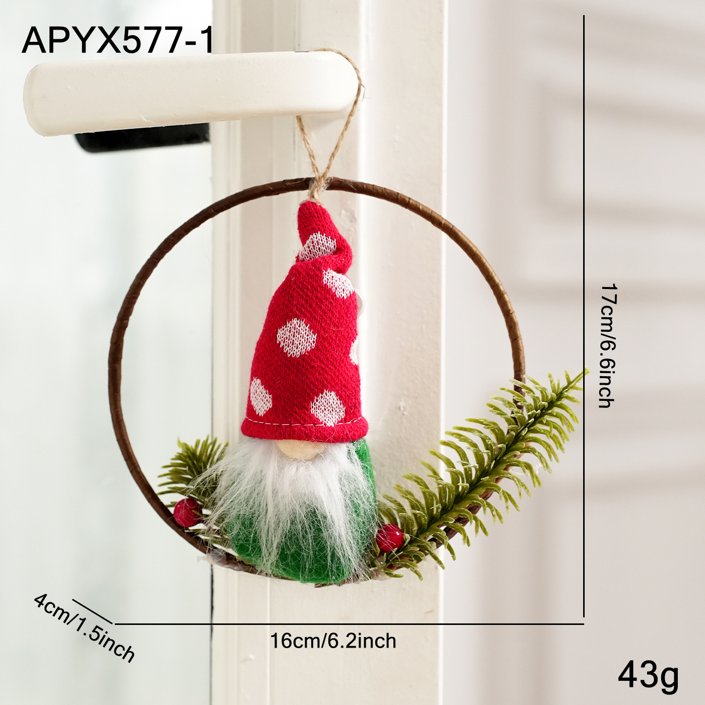 Colgante de guirnaldas de Navidad Santa muñeca sin cara puerta colgante de pared decoración ventana decoración accesorios de diseño de árbol de Navidad