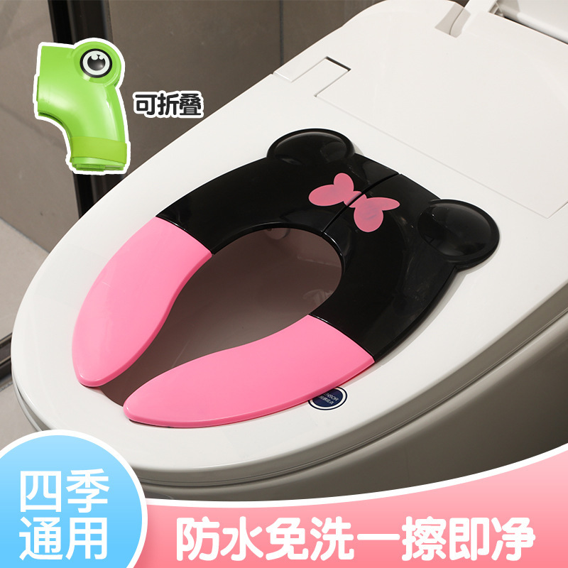 儿童马桶坐便器热销新品青蛙可折叠式坐便圈旅行便携式儿童坐便器|undefined