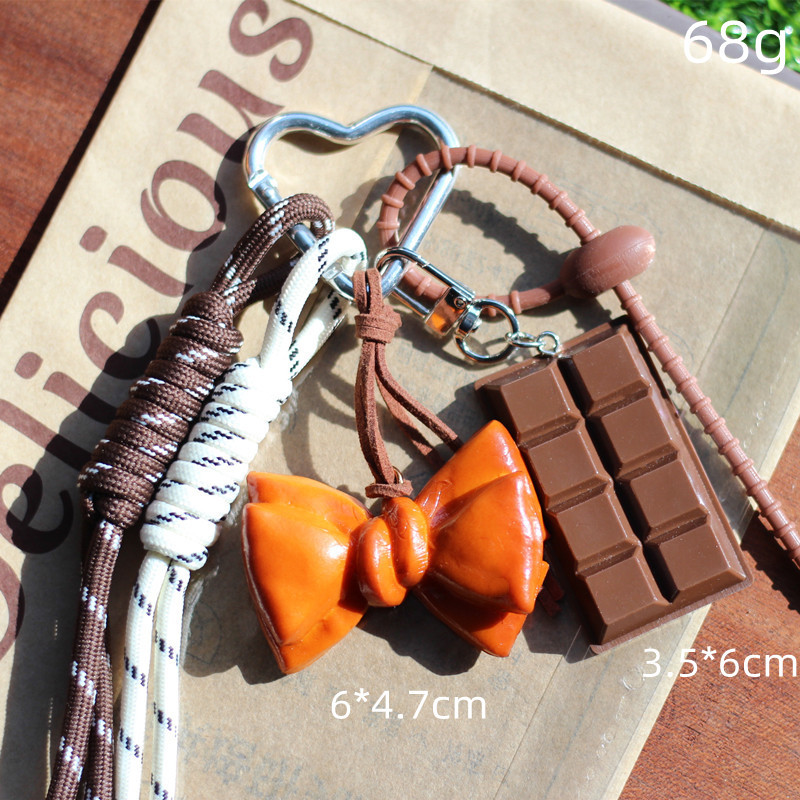 Llavero Colgante para Bolso con Diseño de Comida Realista de PVC