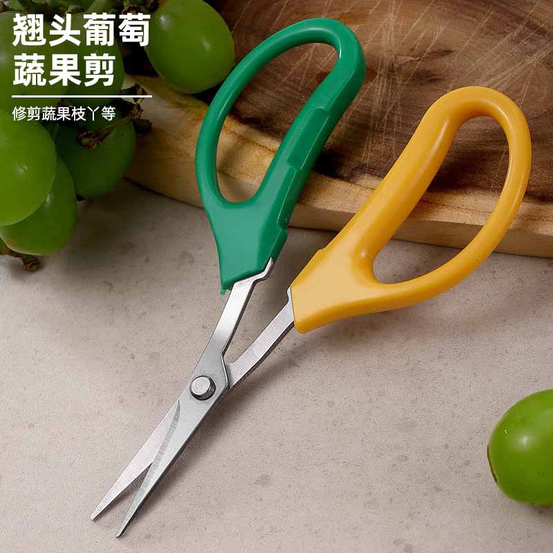 采摘果园不锈钢葡萄剪刀翘头园林剪刀多用途农场剪刀修花摘果剪刀