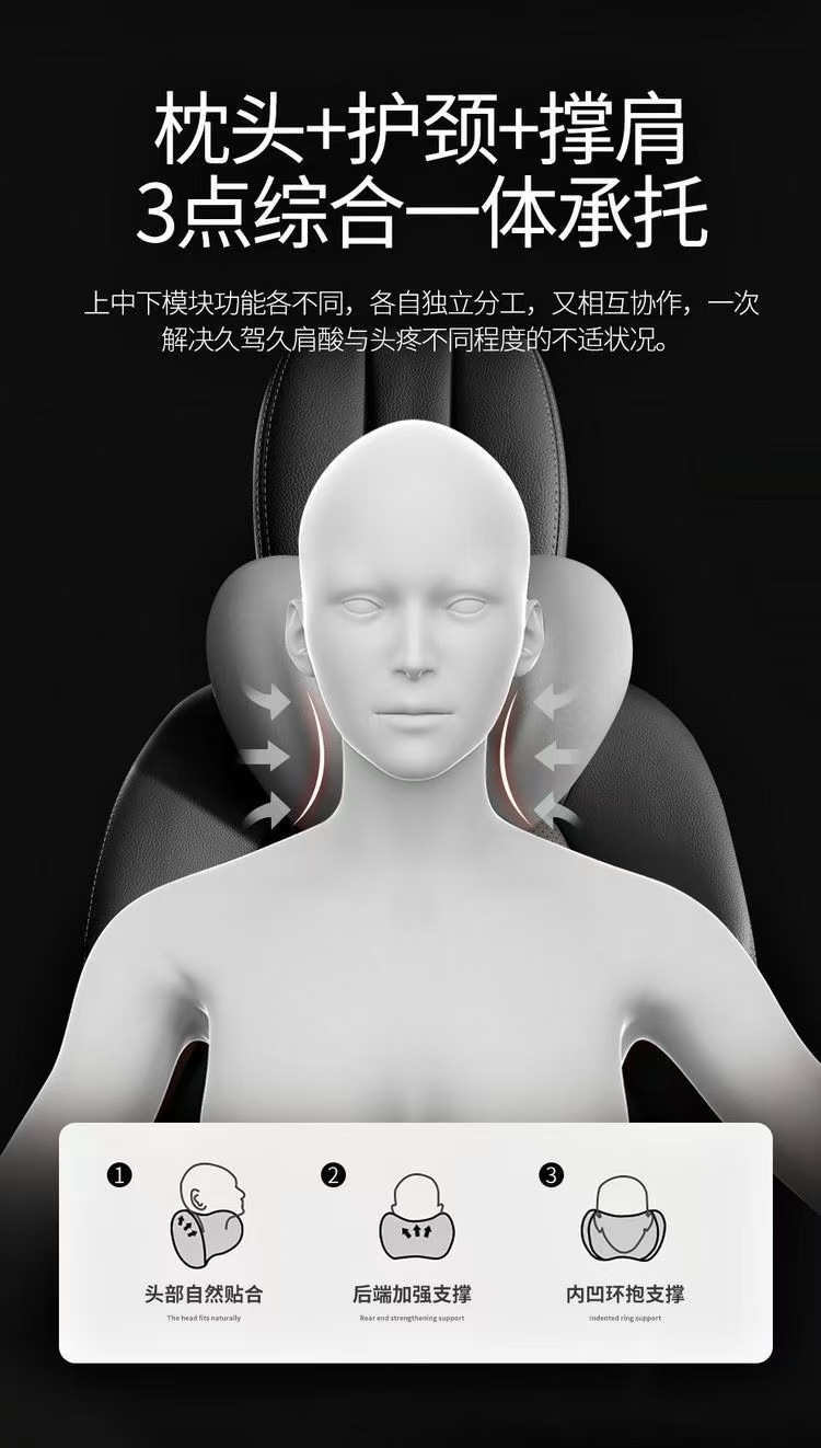 Car Headrest Lumbar Pillow Cushion Car Driving Backrest Car Waist Support Lumbar Neck Pillow Waist Support Pillow