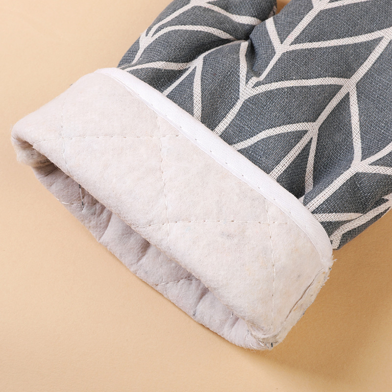 Guantes resistentes a altas temperaturas de algodón y lino para herramientas de cocina de horno de horno especial de aislamiento térmico guantes de microondas de aislamiento térmico