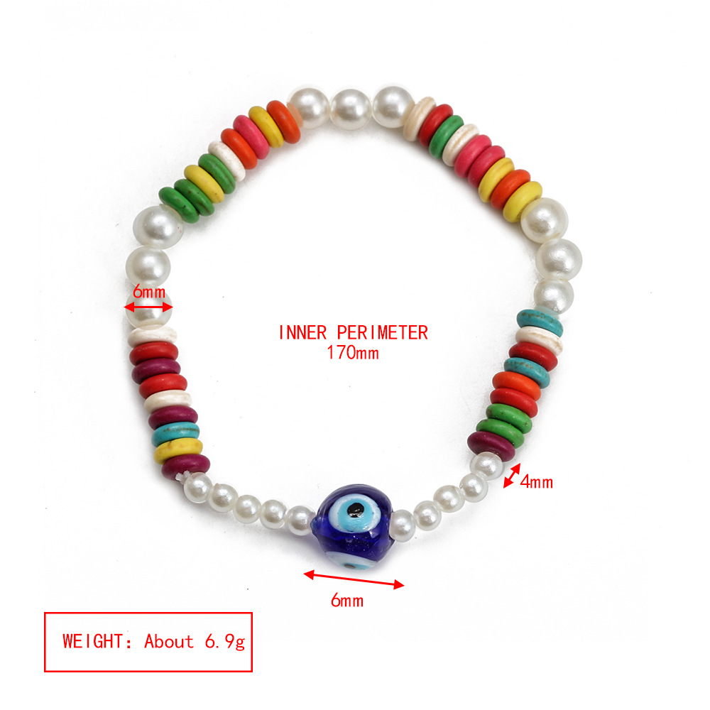 Simple Style Eye Copper Beaded Bracelets 1 Piece