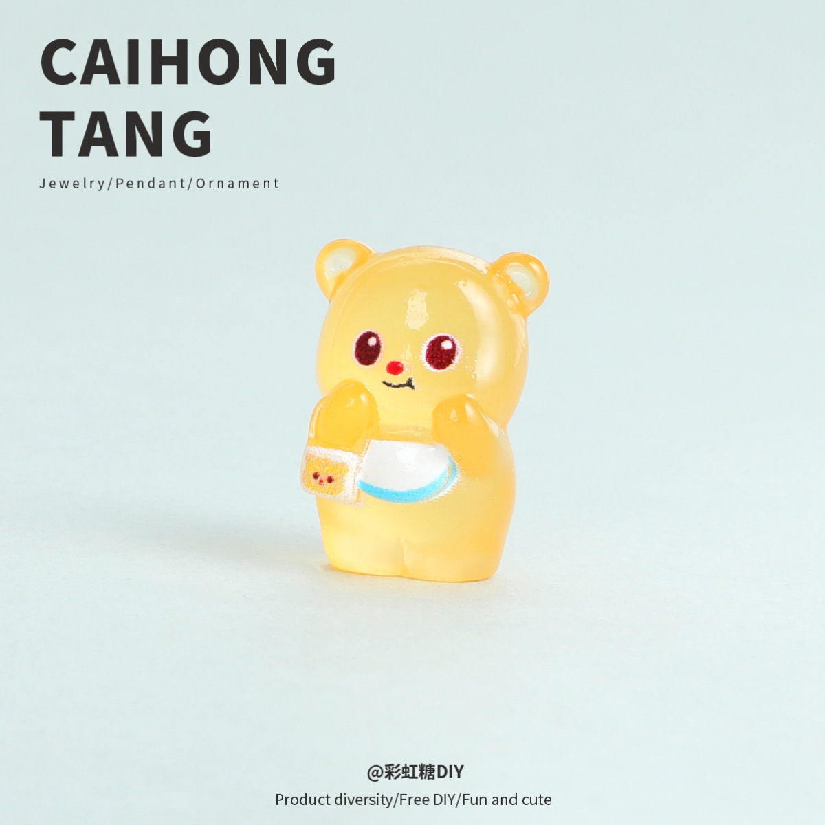 樹脂 diy かわいい装飾品発光ミニクマジュエリーアクセサリー自家製装飾品携帯電話ケースペンダント