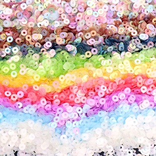 2/3/4 mm Imported Pet Round Medium Hole Sequins DIY Hand-Sewn Embroider Clothing Accessories Accessories