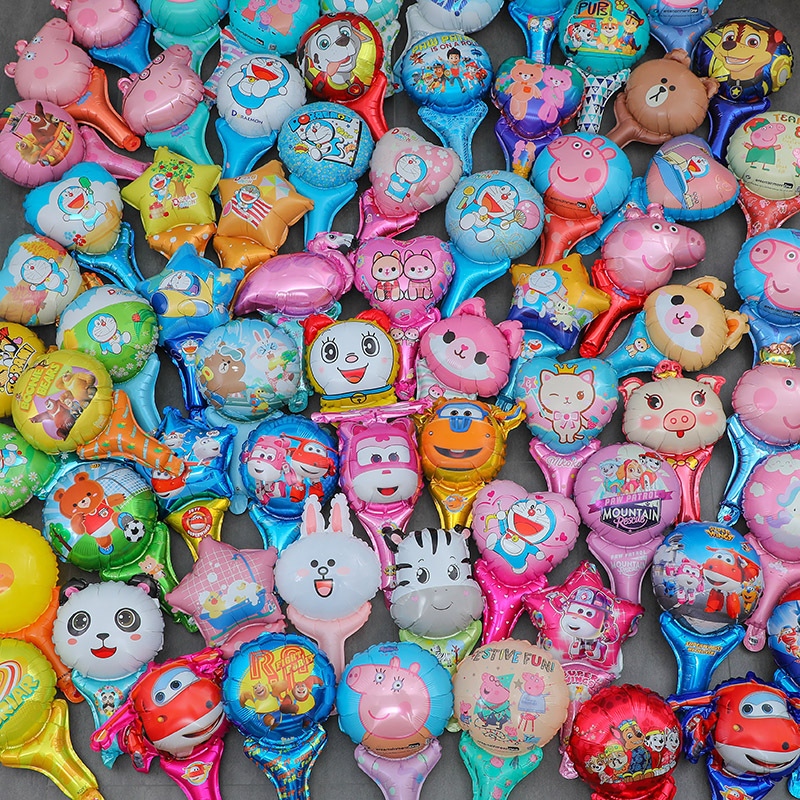 Small Gifts for the National Day, Toys, Handheld Sticks, Cartoon Animals, Safe and Non-Toxic Aluminum Film Balloons