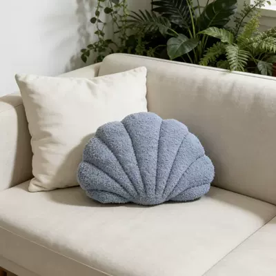 Oyuncaq yastıqlar Plush Shell-Shaped Pillow for - cloud-velvet-shell-blue-4025-small-size