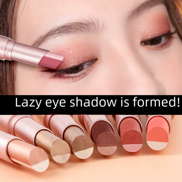 Cahill Gradient Two-Color Eye Shadow Pen Pearlescent Fine Glitter Waterproof Not Easy to Smudge Lazy Eye Shadow Stick Cross-Border Makeup