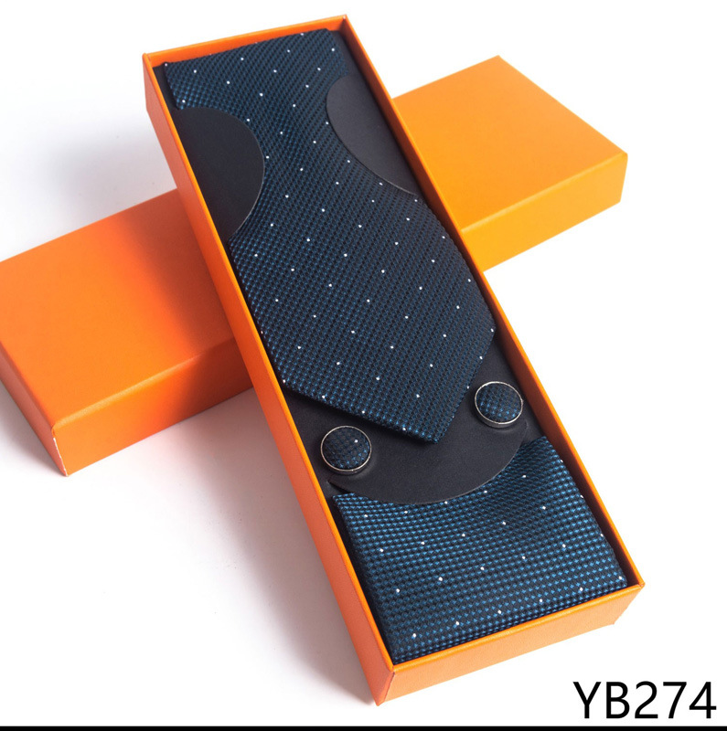 Paisley Men's Necktie Pocket Square And Cufflinks Gift Set_voghion.com