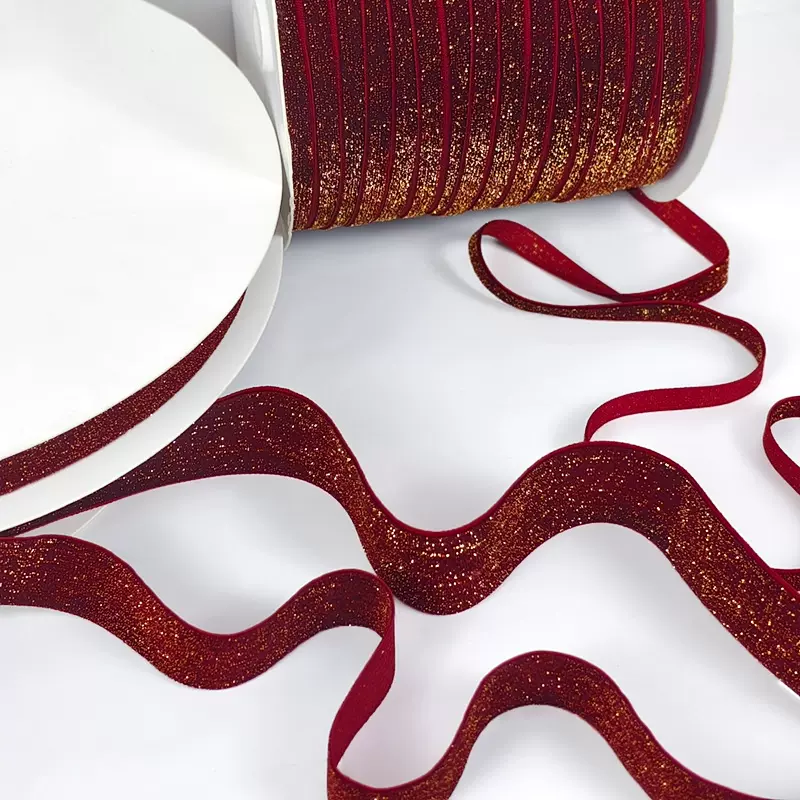 星点绒带金葱植绒手工diy服装辅料双面闪光天鹅绒丝带发饰蝴蝶结