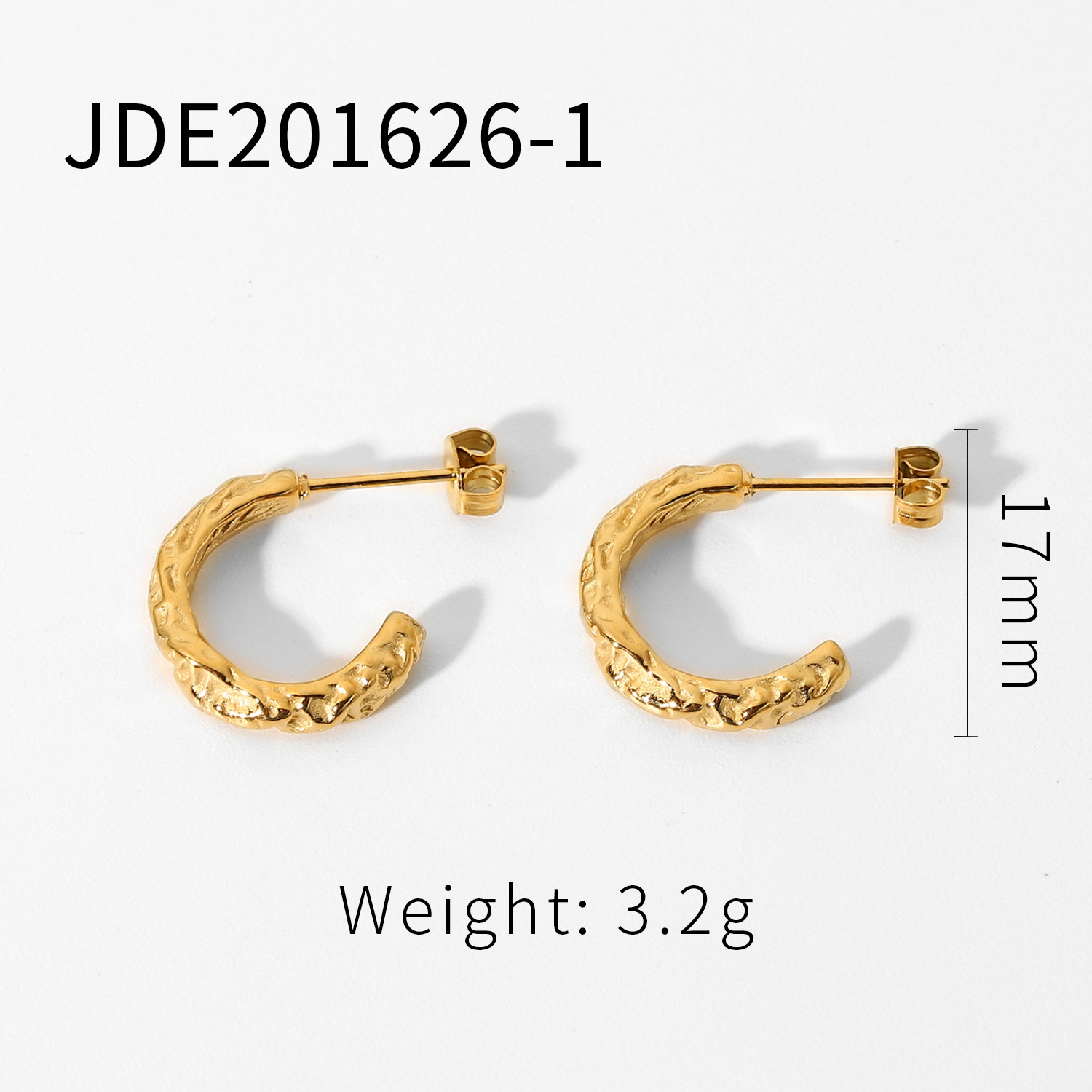 Wholesale Jewelry C-shaped Irregular Stainless Steel Fashion Earrings Nihaojewelry display picture 10