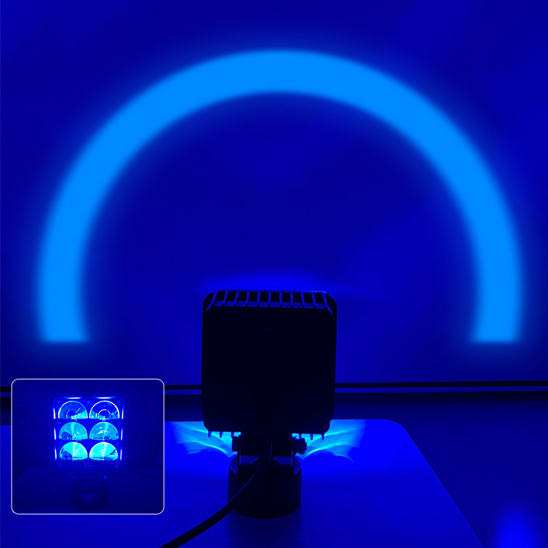 Luz roja y azul de la carretilla elevadora Luz de advertencia Luz de arco LED de la carretilla elevadora hacia atrás Luz de área de seguridad Luz de ancho