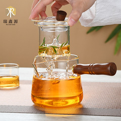 玻璃茶壺側把煮茶器杯耐熱泡茶壺功夫茶溫帶觀山過濾電陶爐煮茶壺