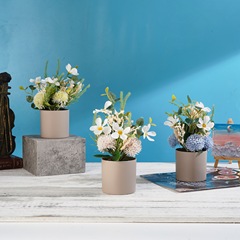 跨境北歐專供ins風高級仿真花高端假花擺件臥室玄關桌面假花