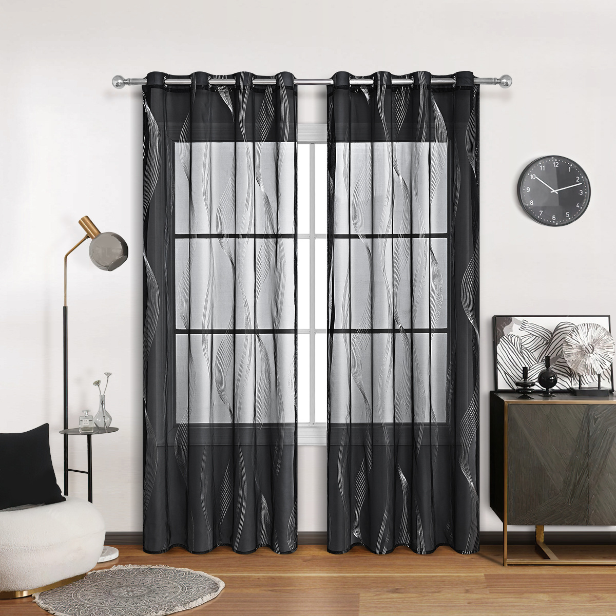 SHEIN Transfronterizo Terri Ag Wave Perforated Ventana Dormitorio Salón Ventana Sombrado Ventana Sombrado
