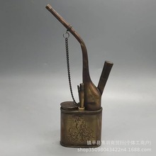 古玩仿古做旧黄铜寿星烟斗黄铜水烟袋传统老式烟袋家居饰品水烟壶