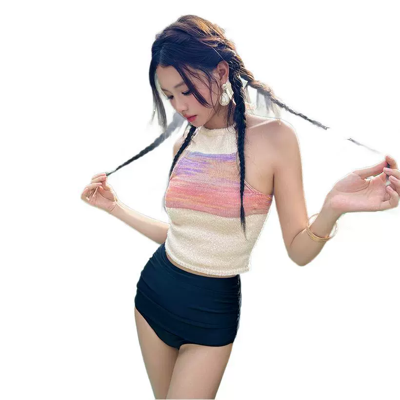 Vest, knitted swimwear, lifting effect