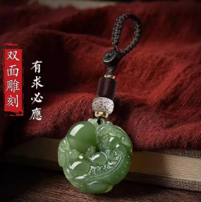 【老师推荐】古法雕刻有求必应招財进宝随身驾车貔貅钥匙扣