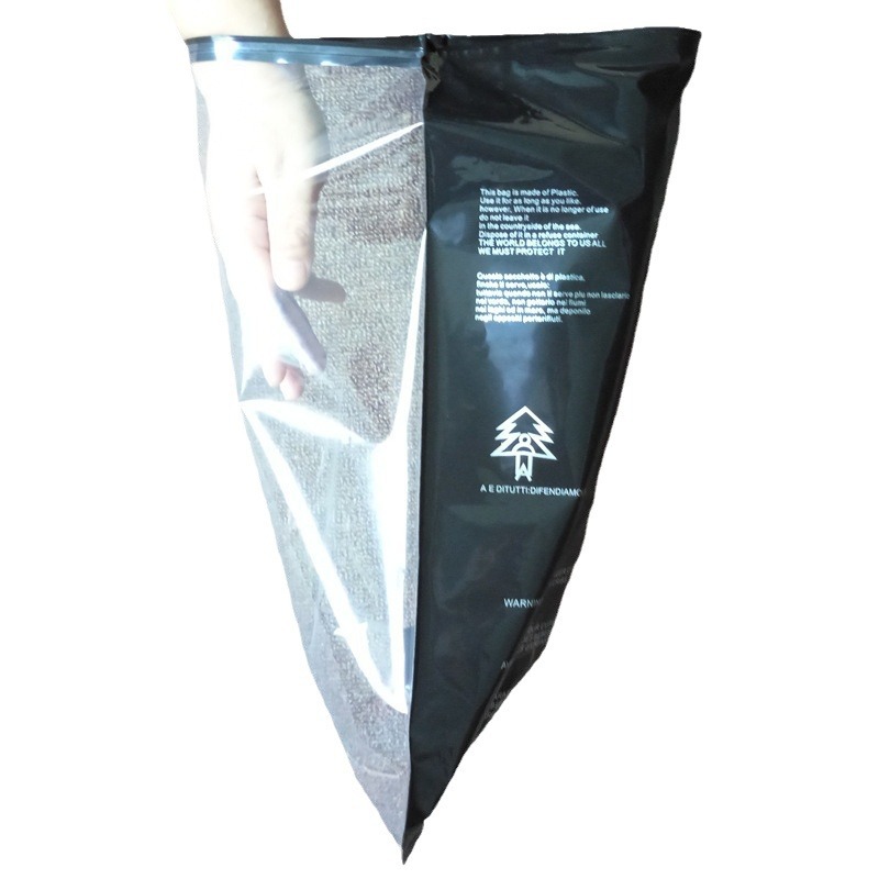 Ropa negra bolsa de cremallera pe palabras de advertencia ziplock bolsa de plástico chica Tt camiseta bolsa de embalaje esmerilado transparente en stock