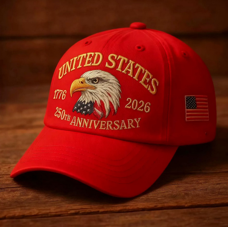 Nuevo sombrero de impresión transfronteriza para hombres hace viejos sombreros de béisbol retro Europeos y estadounidenses 250 años conmemorativo sombrero de lengua de lazo
