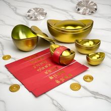 金色仿金元宝糖果铁盒婚礼喜开业庆典糖盒马口铁盒创意喜糖盒子