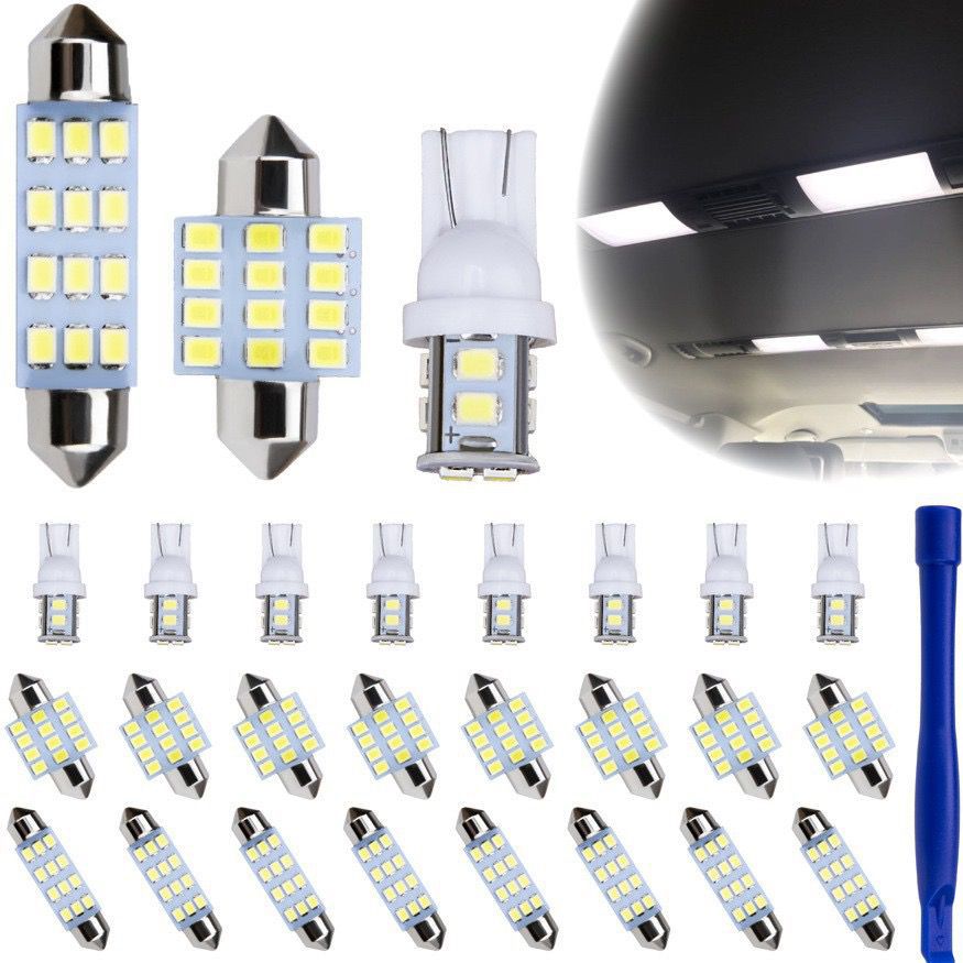 Auto LED conjunto de 24PCS T10 luz de ancho 31MM doble punta luz de lectura lámpara de matrícula luz interior image 6