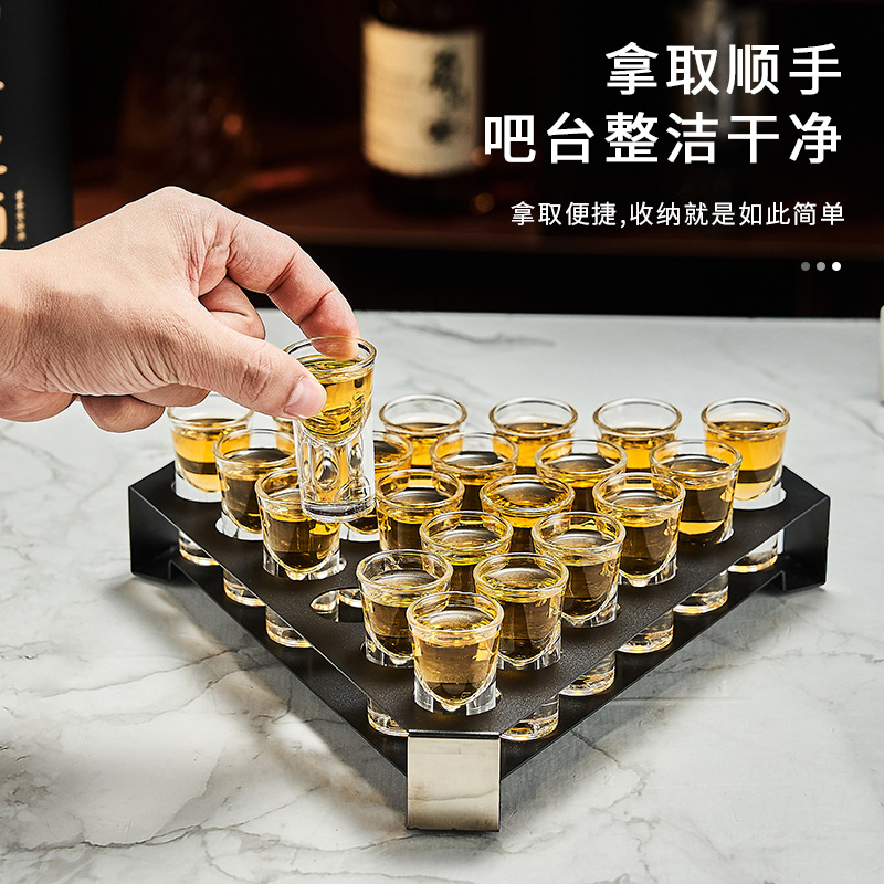 Stainless steel bullet cup holder KTV bar wine cup holder swallow cup B52 shot cup holder creative liquor cup holder