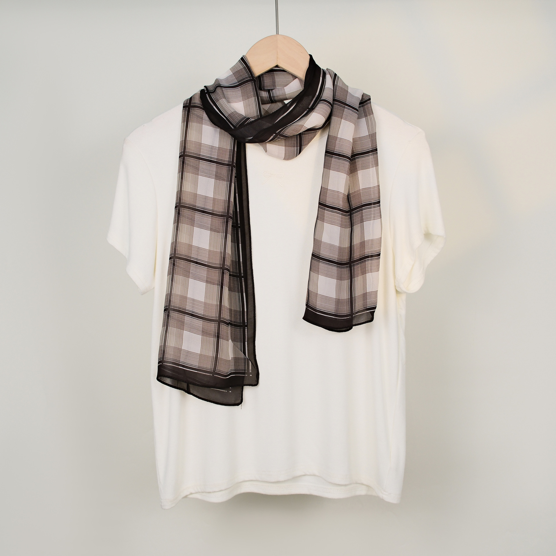 Sciarpa di seta chiffon nuova autunno 2025, leggera e sottile, sciarpa francese, protezione solare, foulard, cintura decorativa_voghion.com